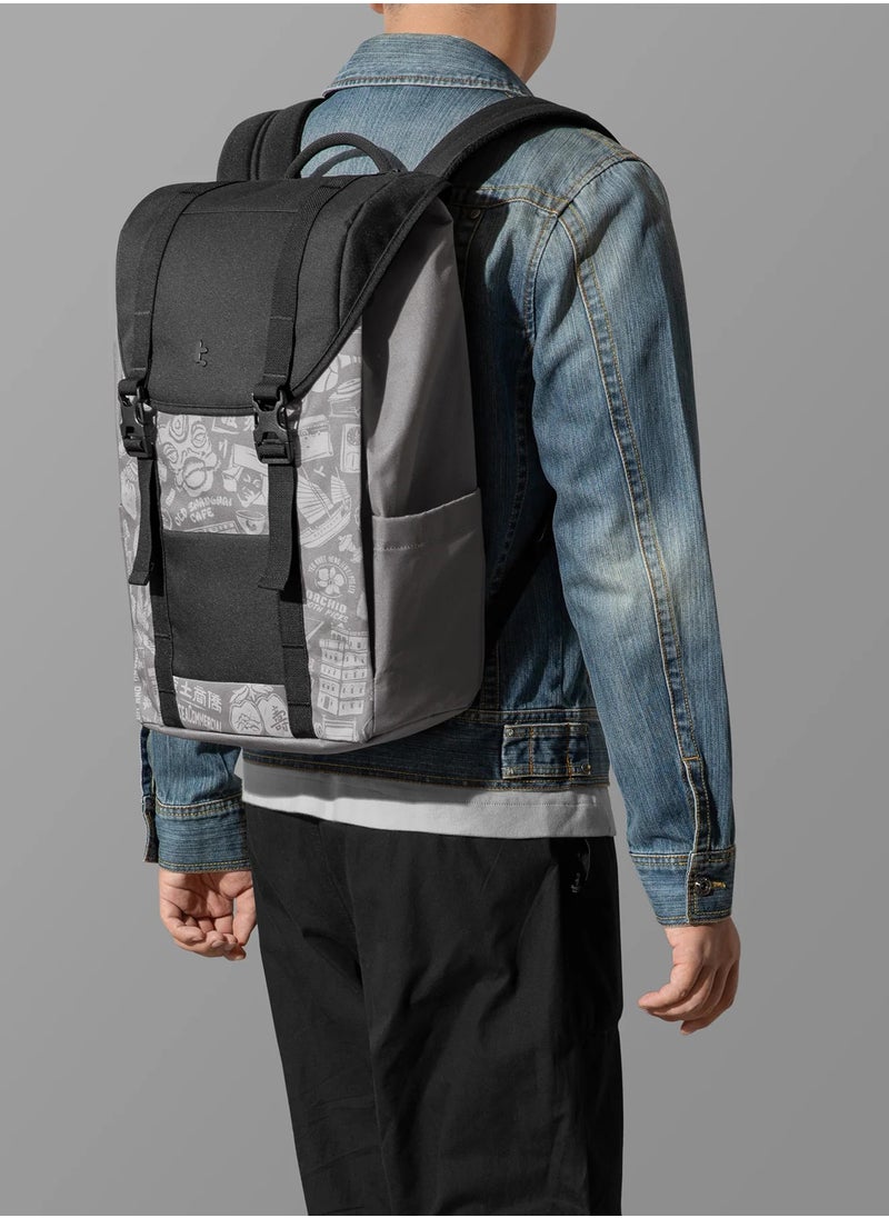 Vintpack OCHM TA1 Flap Laptop Backpack, Lightweight, Water-Resistant Travel Casual Daypack, Slim Durable Work-pack Rucksack for 13-16 Inch MacBook Laptop, Large Capacity, Eco-Friendly Backpack 22L