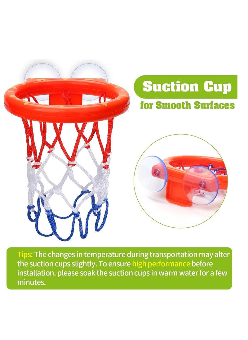 Bath Toys - Bathtub Basketball Hoop for Kids Toddlers - Bath Toys Shower Toys for Kids Ages 4-8,Suction Cup Basketball Hoop u0026 3 No Hole Balls Set for Boys Girls