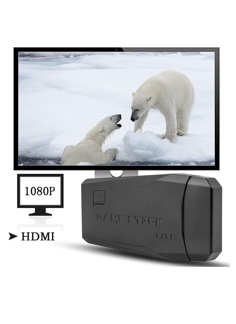 M8 Wireless HDMI Game Console – Plug & Play 64GB Retro Gaming Stick with 10,000+ Classic Games, Hidden USB Flash Drive, Supports 9 Emulators, 2 Wireless Controllers, HD Output