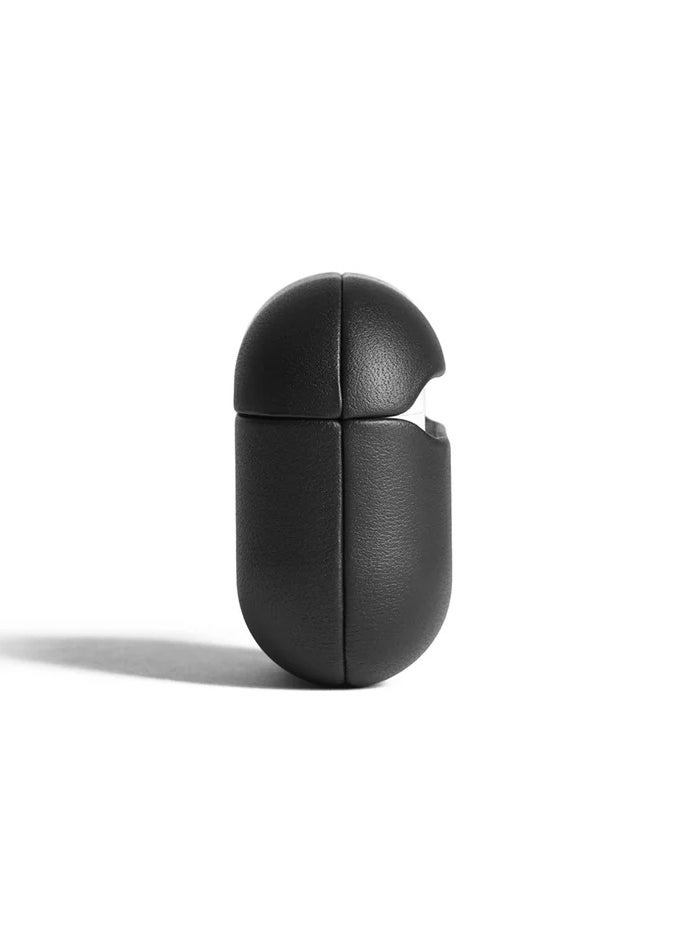 Compatible Case for AirPods 4, Retro Luxurious Genuine Leather Shockproof Wireless Charging Case for Men and Women (Black)