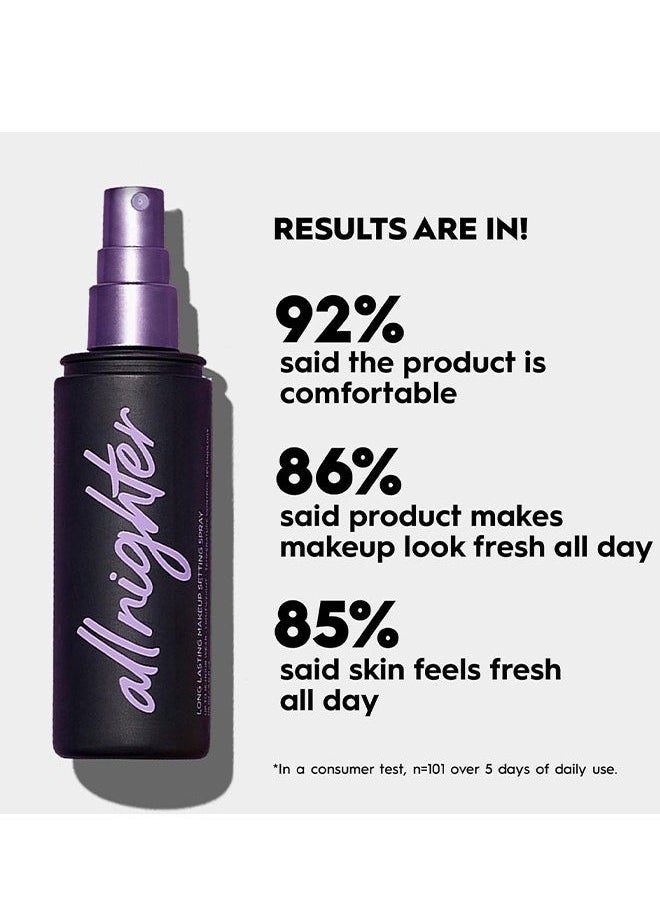 Allnighter  Long Lasting Makeup Setting Spray—Urban Decay All Nighter Makeup Setting Spray Clear, Long-Lasting, 16 HR Wear, Oil-Free, Natural Finish, Vegan