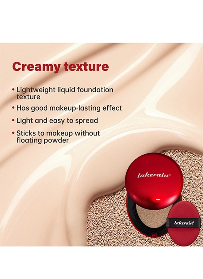 Super Fit Cushion Foundation —Full coverage, Weightless, Skin fit, Satin Glow Finish, Korean Makeup Cushion Foundation21N, IVORY(18 g)