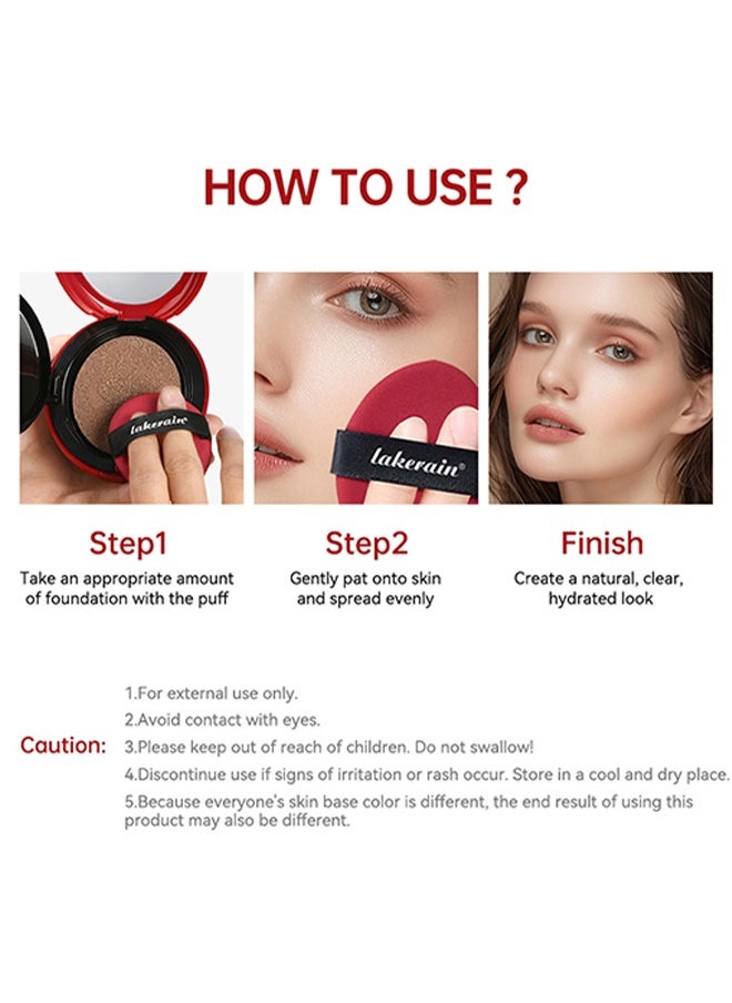 Super Fit Cushion Foundation —Full coverage, Weightless, Skin fit, Satin Glow Finish, Korean Makeup Cushion Foundation21N, IVORY(18 g)