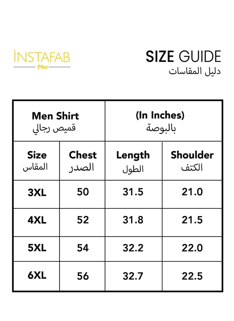 Instafab Plus Men's Fern Green Basic Button-Up Shirt For Casual Wear | Mandarin Collar | Long Sleeve | Button Closure | Shirt Crafted With Comfort With For Everyday Wear