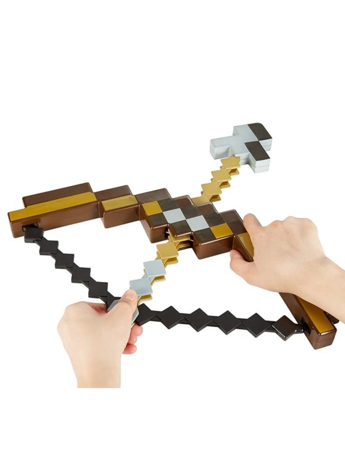 Minecraft Toy Bow and Arrow Weapon Plastic Fires Brown Enchanted Bow and Arrow