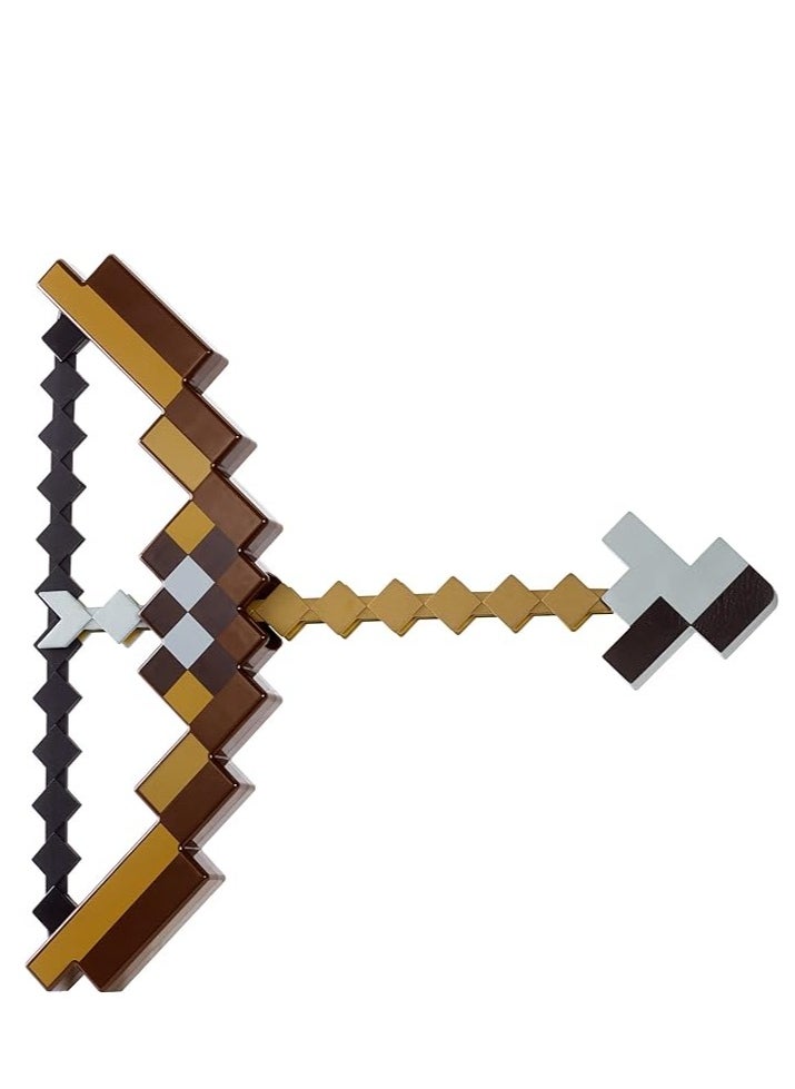Minecraft Toy Bow and Arrow Weapon Plastic Fires Brown Enchanted Bow and Arrow