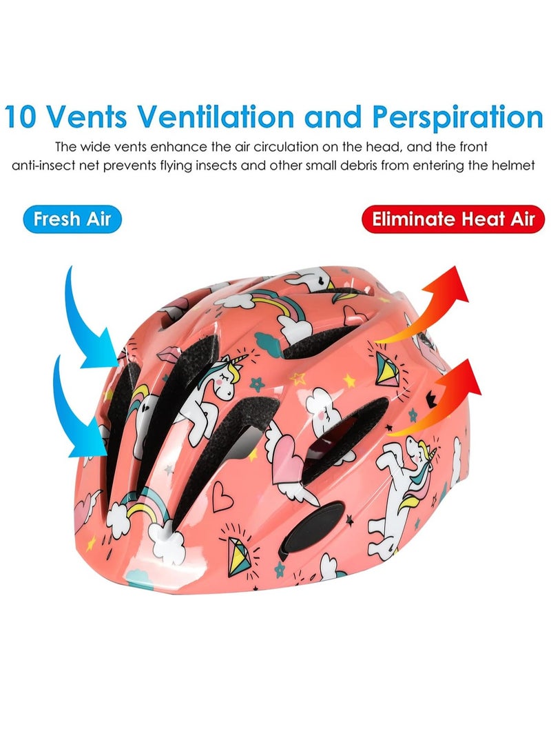 Kids Bike Helmet, Toddler Helmet Adjustable Uni, Toddler Bike Helmet Aged 3-8 Years Old, For Skating, Bike, Scooters and more