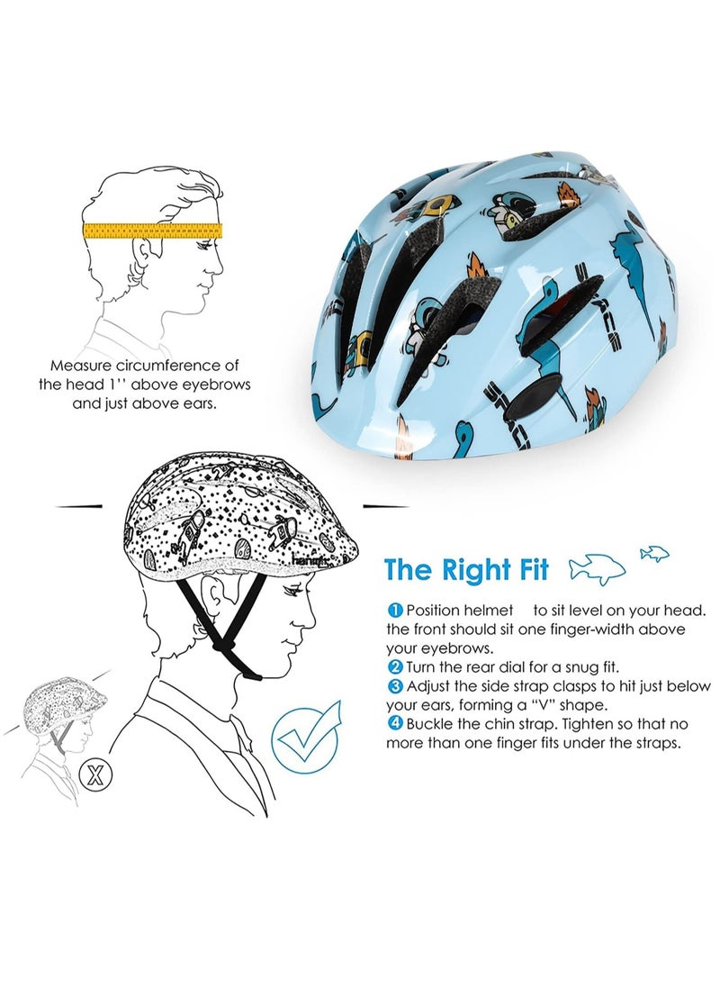 Kids Bike Helmet, Toddler Helmet Adjustable Uni, Toddler Bike Helmet Aged 3-8 Years Old, For Skating, Bike, Scooters and more