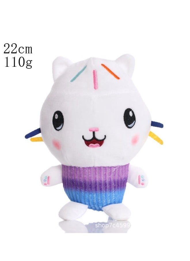 Dollhouse plush toys white cake Kitten