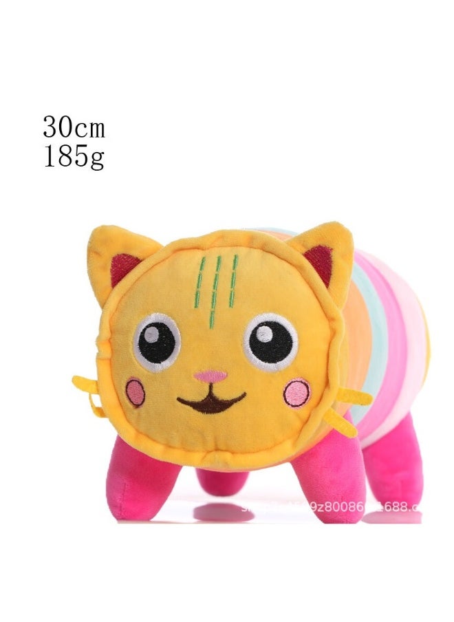 Dollhouse plush toy round face kitten