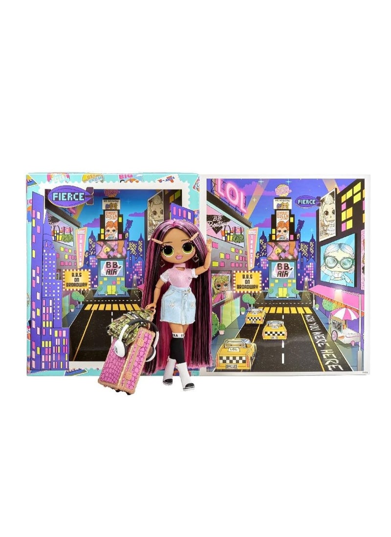 OMG World Traveler Fashion doll - CITY BABE - With 15 surprises incl. outfit, shoes, travel accessories u0026 more - Reusable play set - Collectable - For kids aged 4+ years.