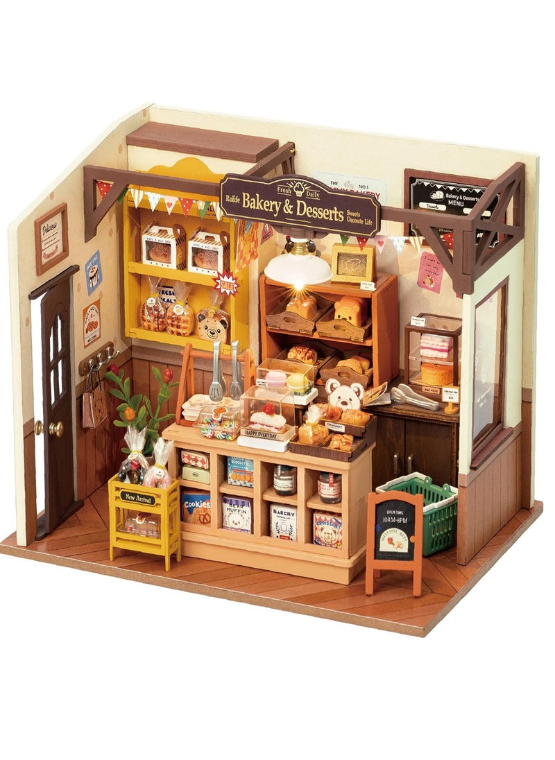 DIY Miniature House Becka's Baking House Handmade Dolls House Model Kits for Adults to Build with Accessories Toys