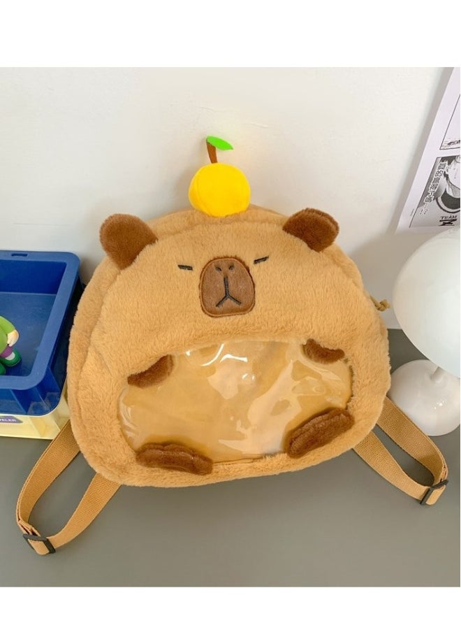 Orange capybara backpack