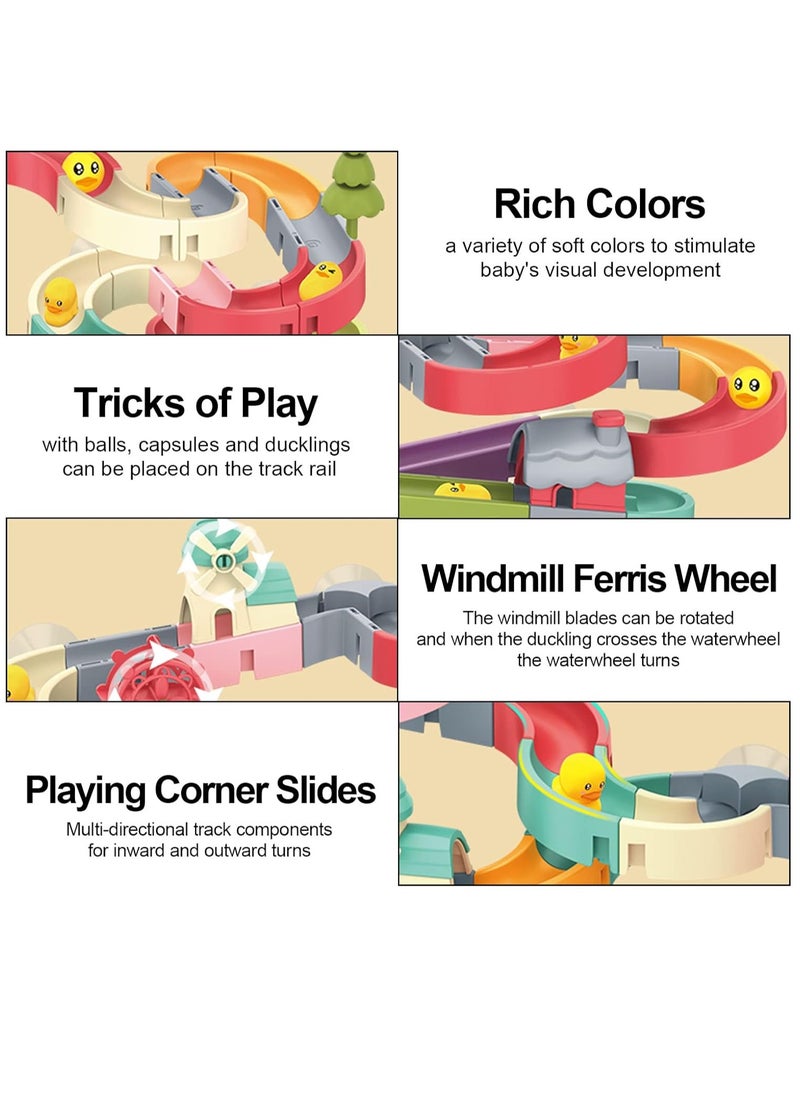 Lovely Duck Slide Toy Bath Toys Water Tracks for Kids,Colorful Toys for Bathtub Shower Slides for Birthday Gifts for Kids