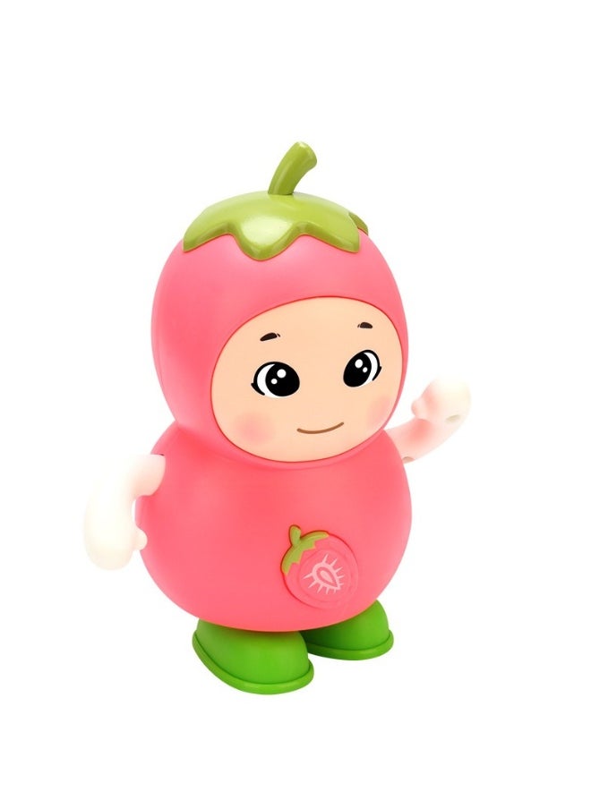 A glowing strawberry fruit toy that sings and dances