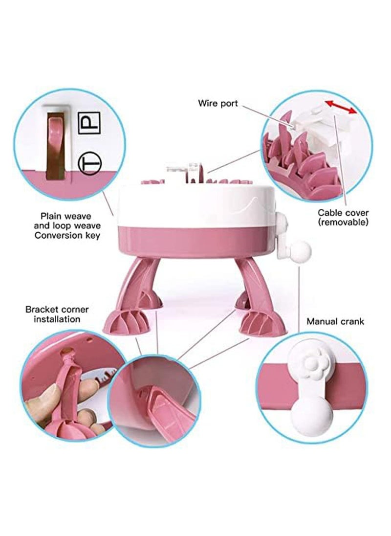 48-Needle knitting machine, circular loom, rotary loom, double-needle rotary machine for adults and children, scarves, hats, socks, gloves, DIY toys (48 needles)