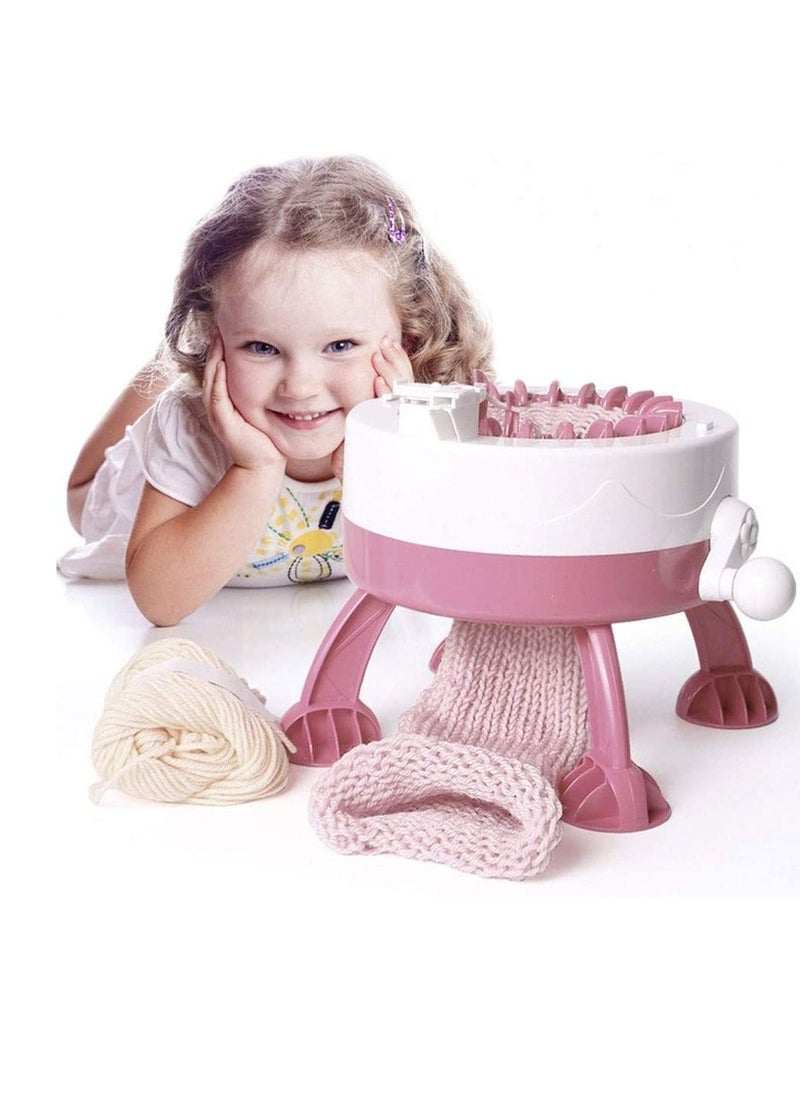 48-Needle knitting machine, circular loom, rotary loom, double-needle rotary machine for adults and children, scarves, hats, socks, gloves, DIY toys (48 needles)