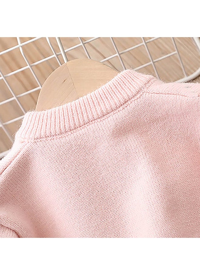 Baby Pink Pearl Hearts Warmer cardigan Sweater for Kids