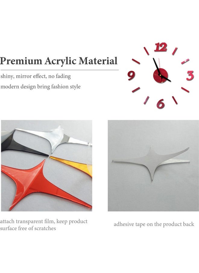 Modern Design Wall Clock Red
