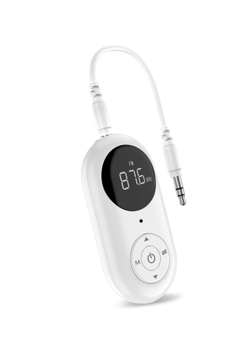 Airplane Bluetooth 5.3 Transmitter for All Headphones - Bluetooth Adapter for TV - Dual Connection- aptX Low Latency - Flying Travel,Long Flight Essentials - Wireless Audio Aux for MP3,Gym,Game,PC