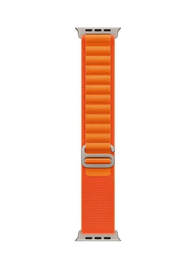 2Pack for Apple Watch Alpine Loop Band 49mm/45mm/44mm Nylon Woven Sport Strap Compatible with iWatch Series 8/Ultra/7/SE/6/5/4/3/2/4 Green/Orange