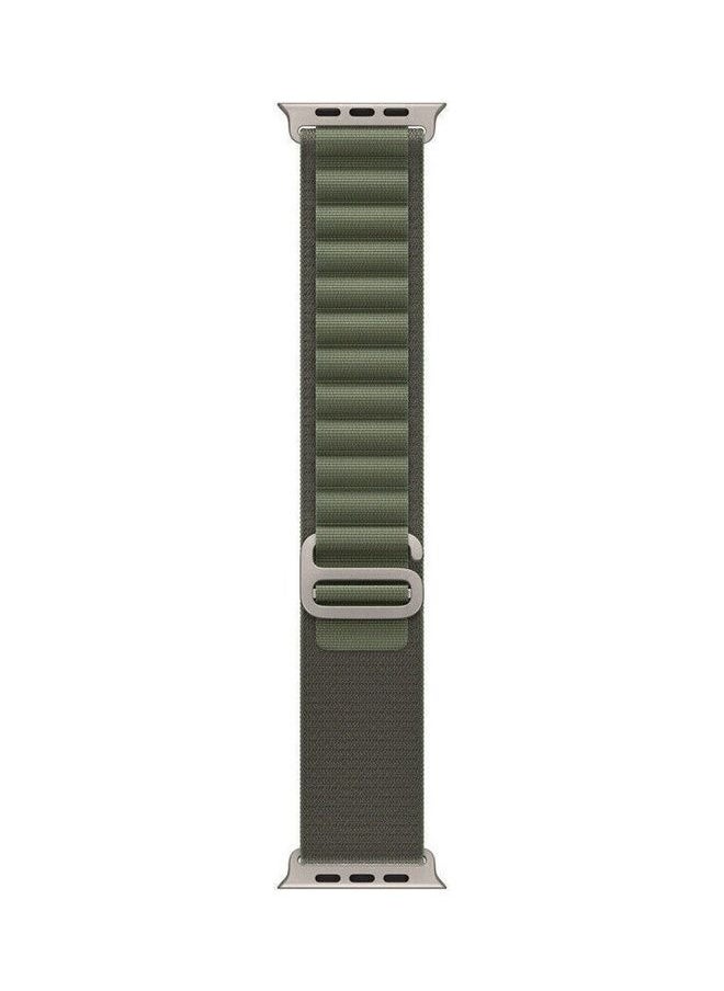 2Pack for Apple Watch Alpine Loop Band 49mm/45mm/44mm Nylon Woven Sport Strap Compatible with iWatch Series 8/Ultra/7/SE/6/5/4/3/2/4 Green/Orange