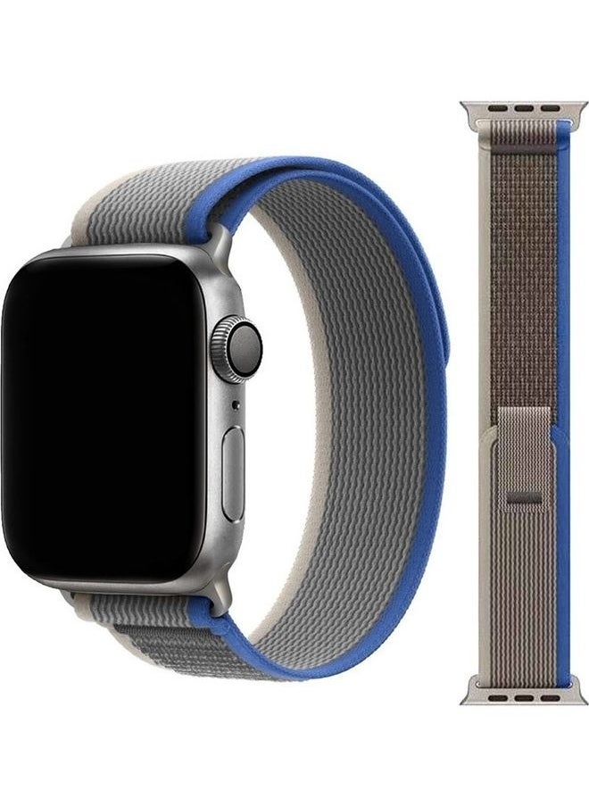 2Pack for Apple Watch Trail Band 49mm 45mm 44mm 42mm Nylon Woven Sport Strap for iWatch Series Ultra/8/7/SE/6/5/4/3/2/1 Dark Grey/Black