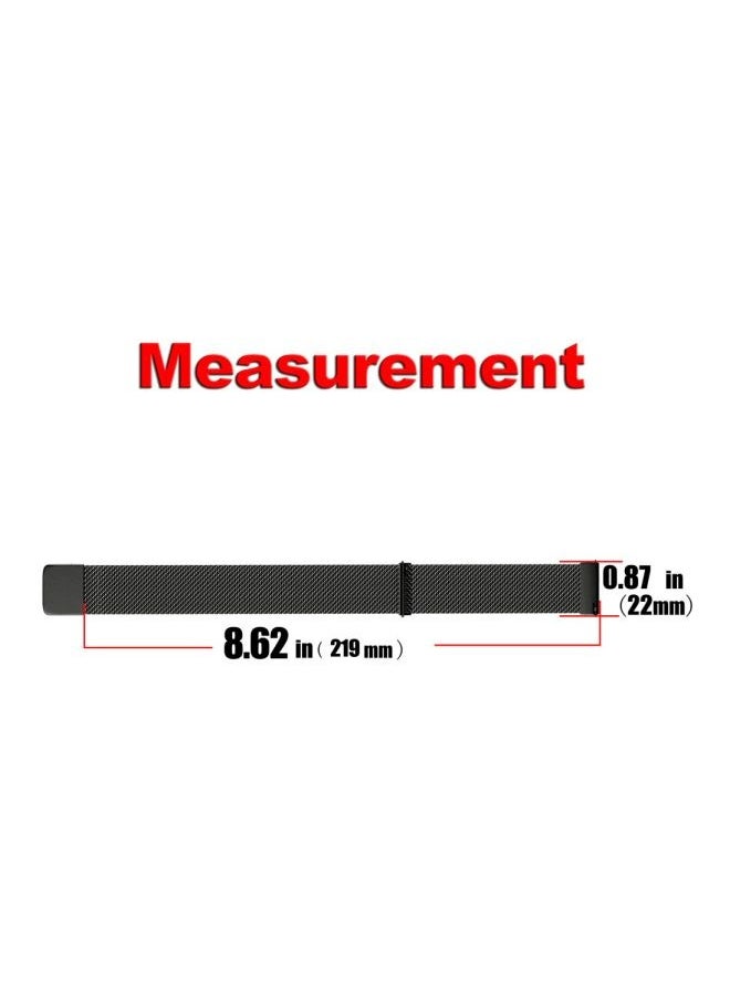 Replacement Strap For Huawei GT 2 46 mm/Honor Magic Watch 2 46mm Black