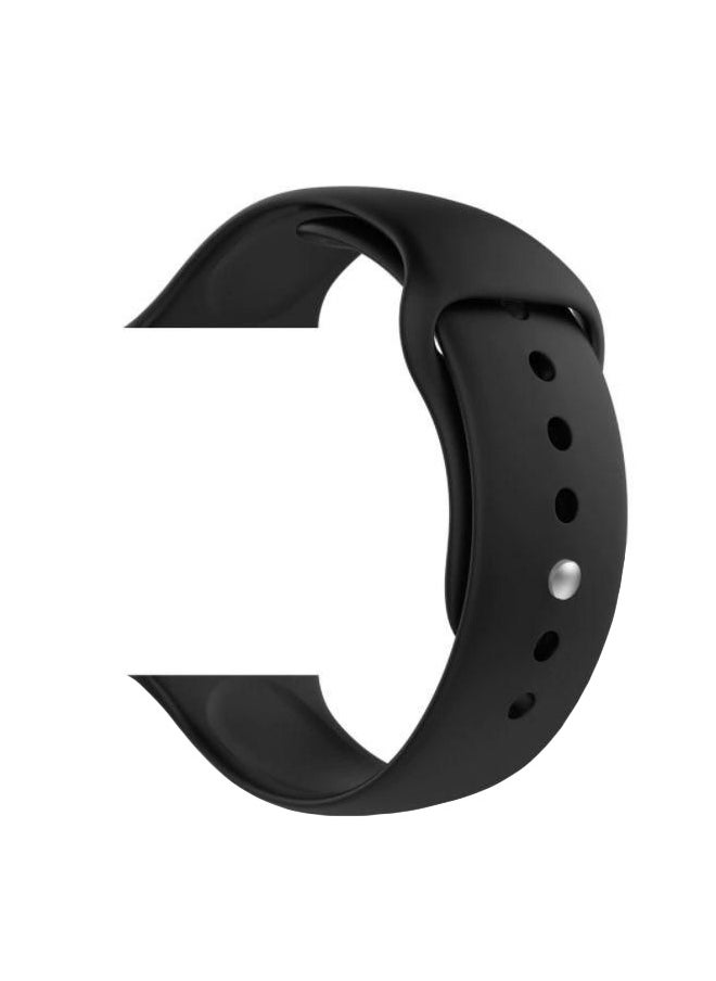 Replacement Silicone Strap For Apple Watch Series 4 44mm Black