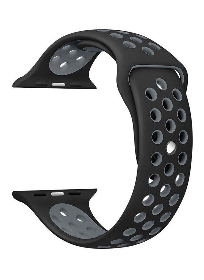 Silicone Strap For Apple Watch Nike + Black/Grey
