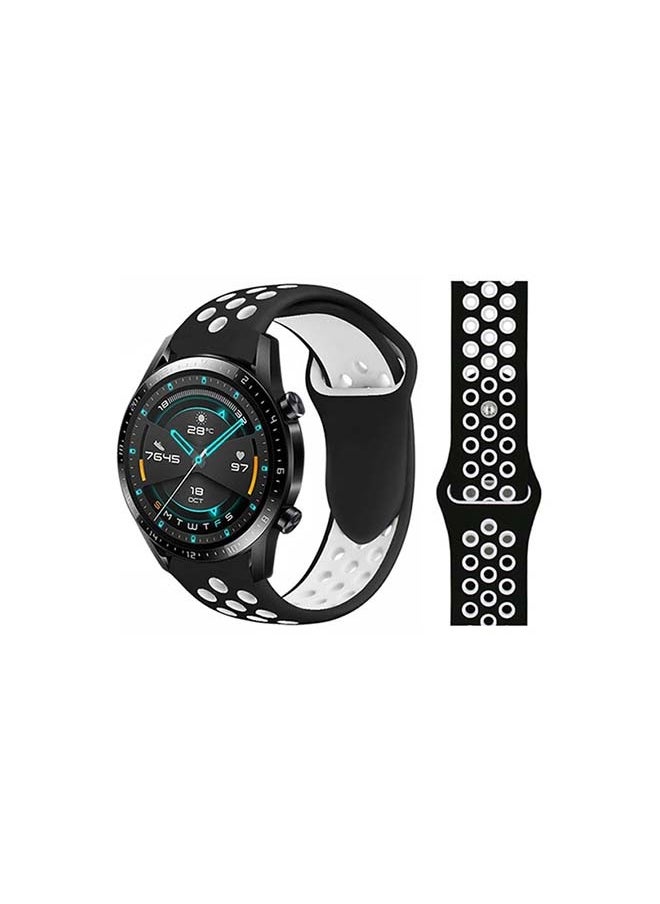 Stylish Replacement Band For Huawei Watch GT/GT 2 Black/White