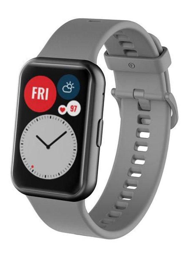 Silicone Huawei Watch Fit Replacement Band Grey