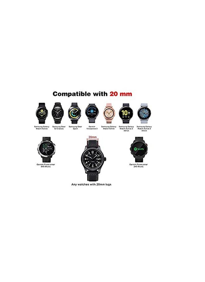 Watch Nylon Band 42mm/44mm/45mm Compatible with Apple Watch Series 8/7/SE/6/5/4/3/2/1 Black