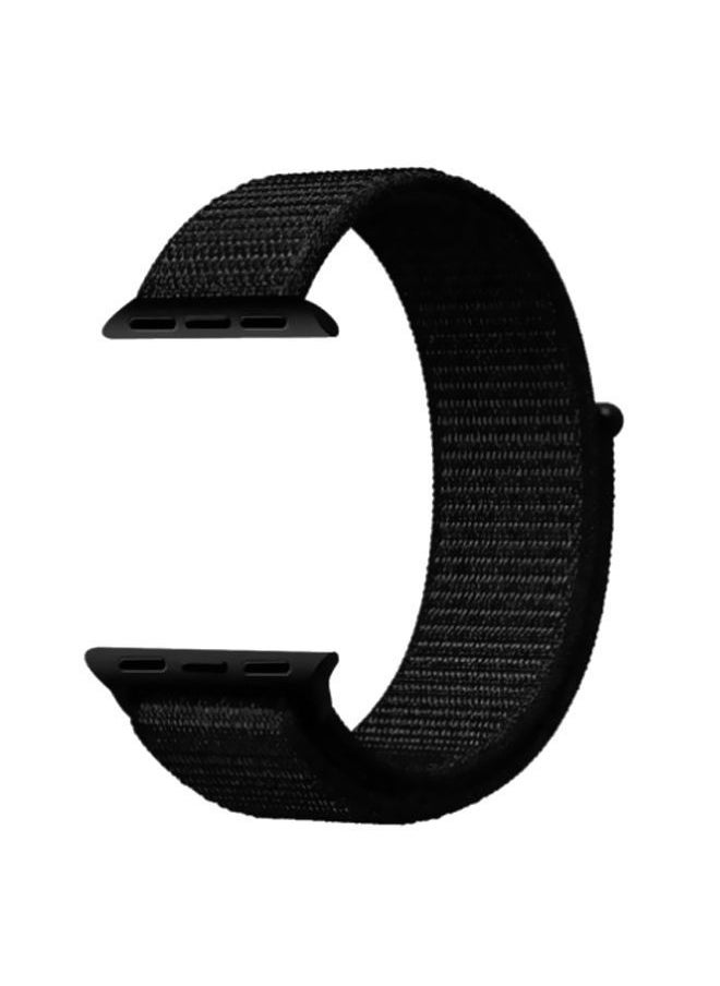 Watch Nylon Band 42mm/44mm/45mm Compatible with Apple Watch Series 8/7/SE/6/5/4/3/2/1 Black