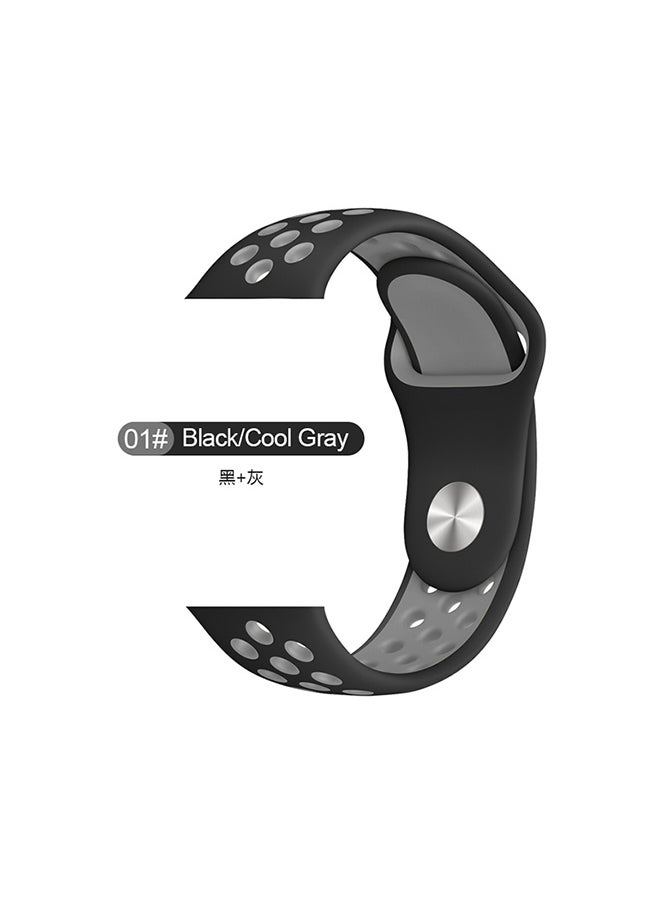 Nike Dot Replacement Band For Apple Watch All Series Black/Grey