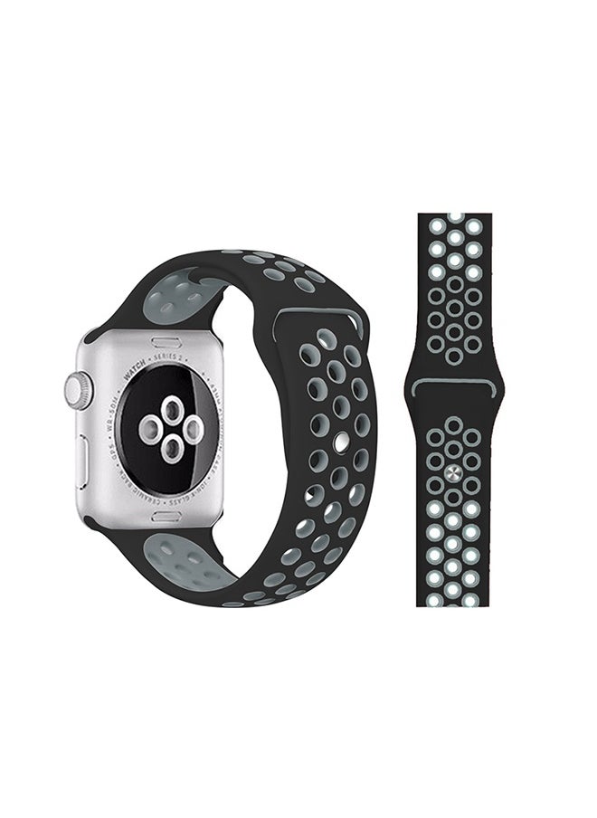 Nike Dot Replacement Band For Apple Watch All Series Black/Grey