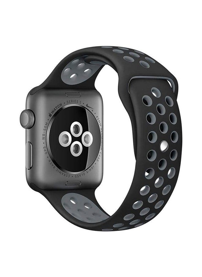 Nike Dot Replacement Band For Apple Watch All Series Black/Grey