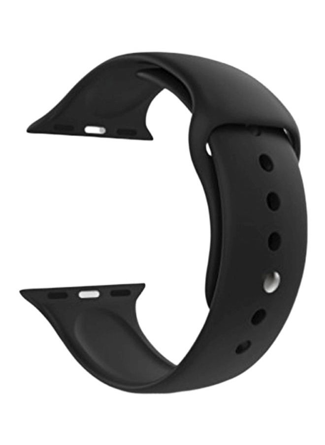 Silicone Wrist Band For Apple Watch 38-40mm Black