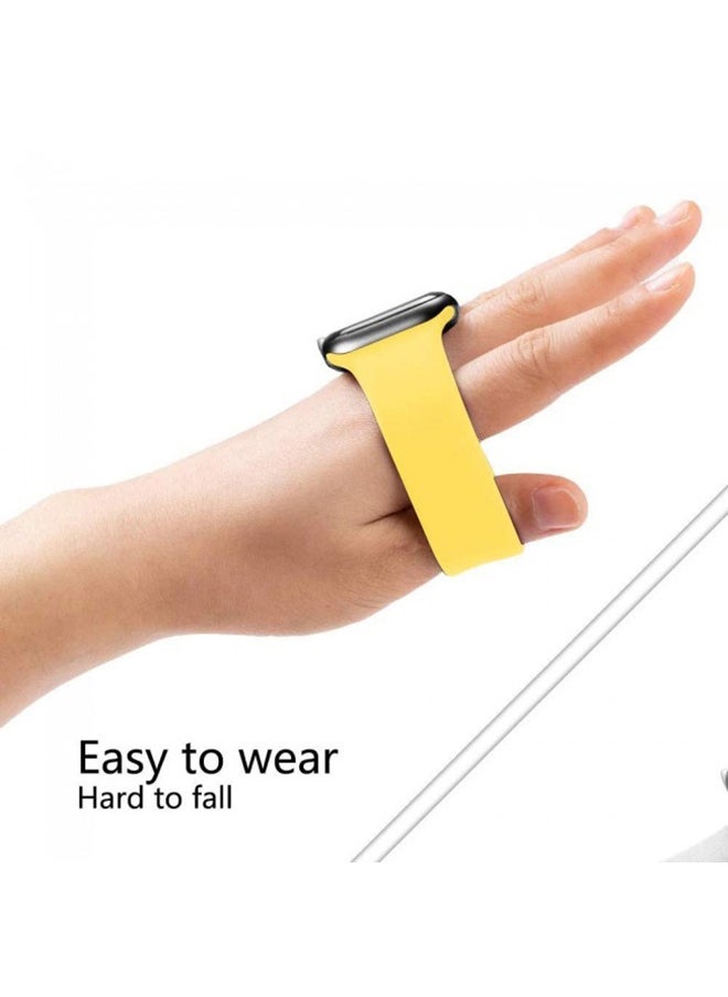 Solo Loop Band For Apple Watch Series 6/SE 40mm Yellow