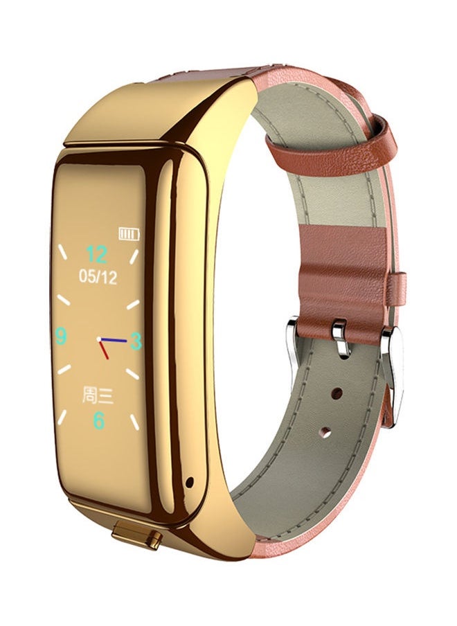 2 In 1 Earphone Smart Bracelet Watch Gold