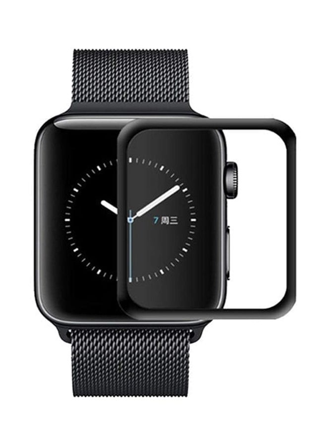 5D Tempered Glass Screen Protector For Apple Watch 44mm Clear/Black
