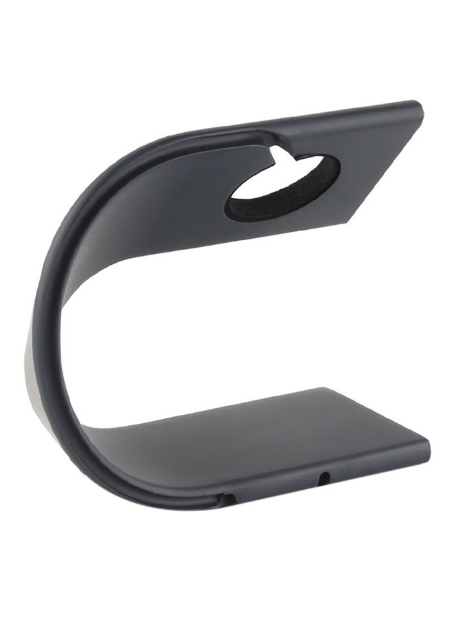 U Shape Aluminum Stand Charger Holder For Apple Watch Grey