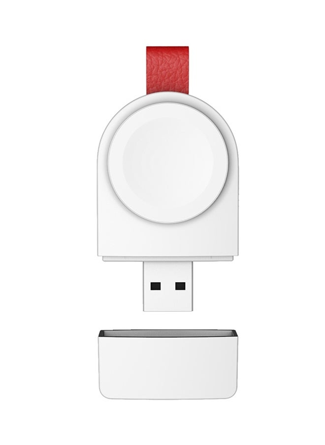 400.0 mAh Portable Magnetic Charger Dock For Apple Watch Series 4/ 3/ 2/ 1 White