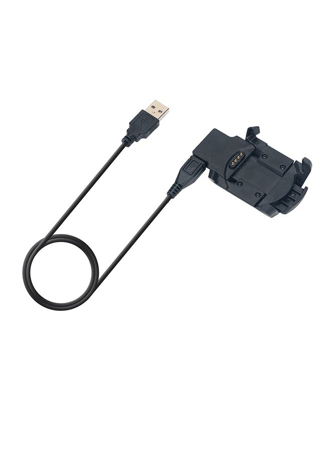Smart Watch Charger Cradle Dock for Garmin Fenix 3 Fenix 3 HR Quatix 3 Data Transfer Cable with USB Interface 1-Meter Black
