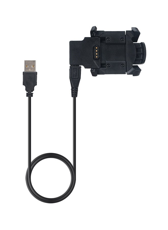 Smart Watch Charger Cradle Dock for Garmin Fenix 3 Fenix 3 HR Quatix 3 Data Transfer Cable with USB Interface 1-Meter Black