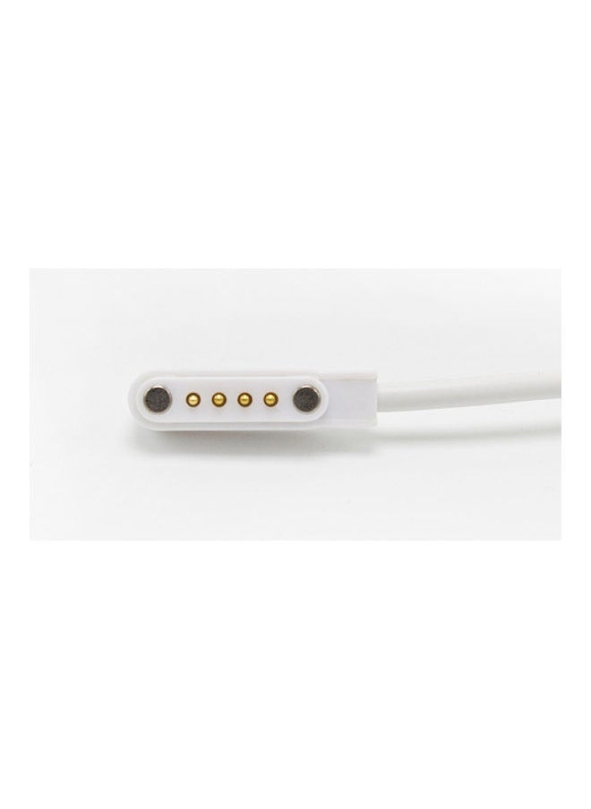 Universal Portable 4Pin Smart Watch Wireless Charger Rubber Fast Charging Cable White