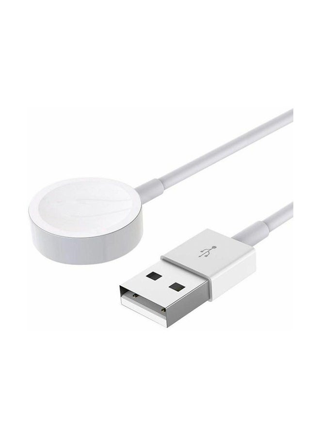 Usb Wireless Magnetic Charging Cable For Apple Smart Watch White