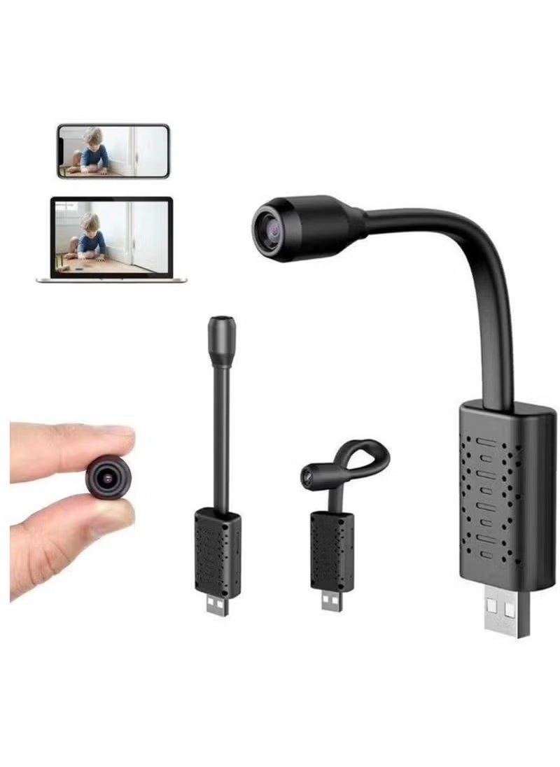 Wifi Mini Camera Compact Portable Usb Plug For Indoor And OutdoorHome Smart Security Camera With Motion Detection Loop Recording