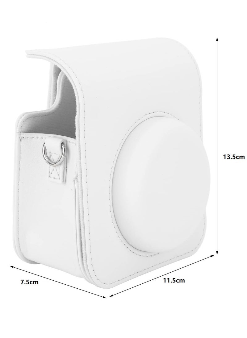 Mini Camera Protective Case Compatible with Fujifilm Instax Mini 12, Instant Camera Case with Adjustable Shoulder Strap, Cute Solid Color Camera Case Compatible with Instax Mini 12 Camera