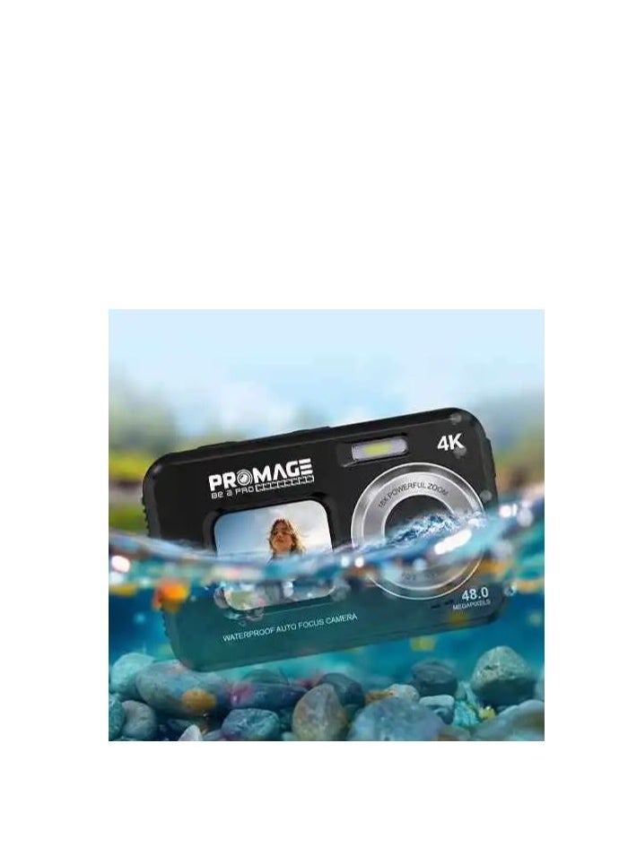 PROMAGE 4K Digital Camera PC105 – 48MP, 16x Zoom, 2.7″ Display, Autofocus, LED Light, SD Card Support